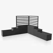 DaVinci Flexible Metal Planter - Metallic Dark Grey - Version 1
