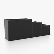 DaVinci Flexible Metal Planter - Metallic Dark Grey - Version 3