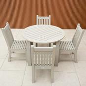 Winawood Dining Table 110cm with 4 Chairs  - Stone Grey
