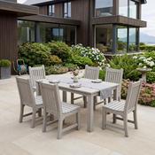 Winawood Rectangular Dining Table with 6 Chairs  - Stone Grey