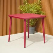 Amalfi 75cm Square Aluminium Garden Dining Table - Red
