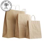 16" Brown Twisted Carrier Bags x 250