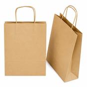 12" Twisted Handle Brown Paper Carrier Bags  boxed 400