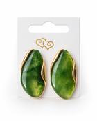 Stone Effect Earrings – Green