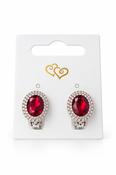 Clip On Diamante Earrings – Ruby