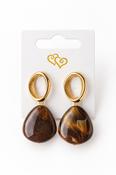 Resin Drop Earrings – Gold