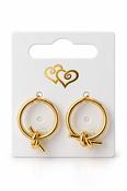 Bow Hoop Earrings – Gold