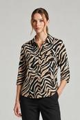 Animal Swirl Soft Touch Blouse B31488 – Black Print image