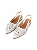Cut Out Detail Slingback CHC555 WHITE
