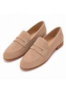 Leather Penny Loafer CHC565 BEIGE