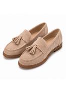 Suede Tassel Loafer CL526 KHAKI