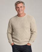 Mens Diamond Crew Neck Jumper – Cream