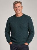 Mens Diamond Crew Neck Jumper – Green