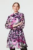 Rose Animal Print Dress D172988 – PINK MULTI image