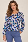 Button Blouson Soft Tee – Purple