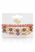Amber/Gold Warm tone bracelet set