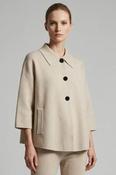 Knit Collared Button Jacket J31383 – Beige image