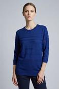 Textured Jumper Round Neck 3/4 Sleeve JU30502 – Navy