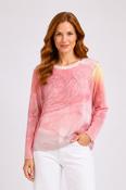 Pink Rose Sequin Print Sweater KP168702 PINK image