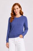 Wavy Pointelle Sweater 2 KP733647 BLUE image