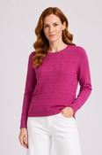 Wavy Pointelle Sweater 2 KP733647 PINK image