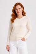 Wavy Pointelle Sweater 2 KP733647 CREAM image