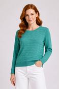 Wavy Pointelle Sweater 2 KP733647 GREEN image