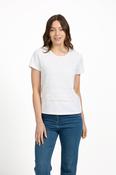 FLOWER APPLIQUE TEE WHITE