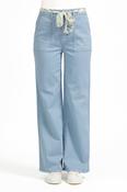 SCARF BELT TROUSERS BLUE