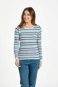SPACE DYE STRIPE JUMPER LILAC