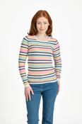 SPACE DYE STRIPE JUMPER PINK