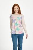 LARGE FLORAL PRINT JUMPER PINK