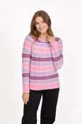 Cable Stripe Jumper – Pink image
