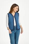 QUILT DENIM GILET BLUE image