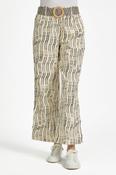 STROKE PRINT TROUSER BEIGE image