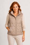 Multi Onion Quilt Gilet TAUPE