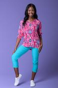Crochet Peached Bengaline Trousers TURQUOISE image