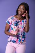 Tie Neck Gypsy Top PINK