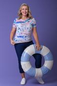Hawaiian Village Slub Tee BLUE GREEN