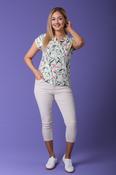 Leaf Slub Print Tee GREEN image