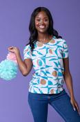 Foil Circle Print Tee GREEN image