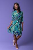 Jungle Side Tie Dress GREEN image