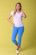 Embroidery Trim Notch Tee PINK