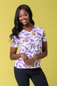 Foil Circle Print Tee LILAC image