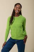 Rib Slv + Pearl Sweater 2 KP173681 GREEN