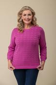 Wavy Pointelle Sweater 2 KP733647 PINK