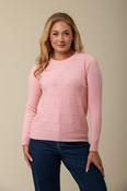 Rib Slv + Pearl Sweater 2 KP173681 PINK