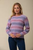 Sparkle Marl Stripe Sweater – Pink/Purple
