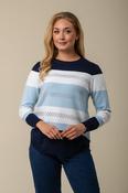 Diamond Stripe Sweater BLUE
