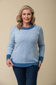 Tonal Melange Sweater – Blue image